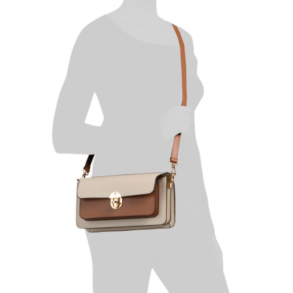 ISADORA Made In Italy Leather Structure Multi East West Crossbody Bag - Picture 4 of 4